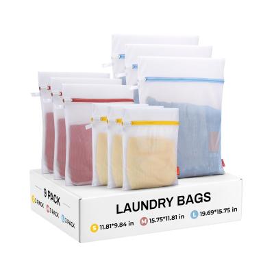 9 Pack Durable Mesh Laundry Bag Sets with Sturdy Zipper Artisans Made ...