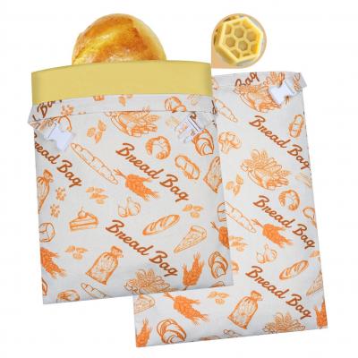 Reusable Bread Bags for Homemade Bread Organic Beeswax Cotton Bag Fres...